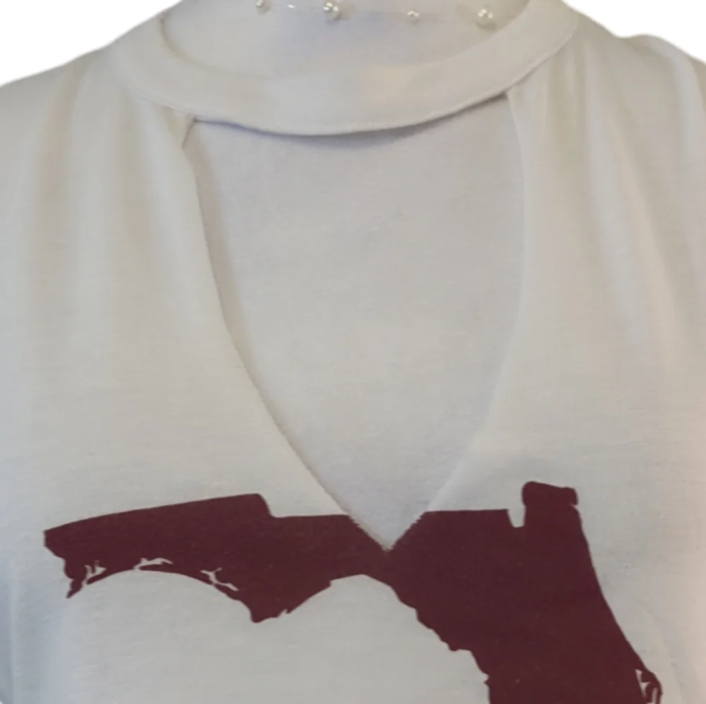 Crop top Game Day | State To Stewart Simmons size S missing tag color white/Red - Picture 2 of 4